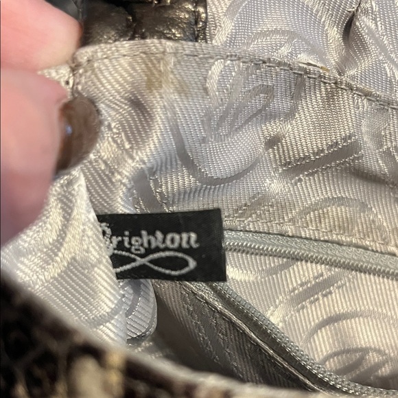 Brighton Snake Print Clutch with Black Accent & Crossbody/Wristlet Straps - Picture 5 of 6